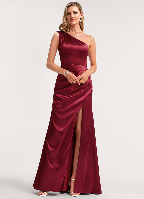 Robe Trapèze Rouge Satiné Chic
