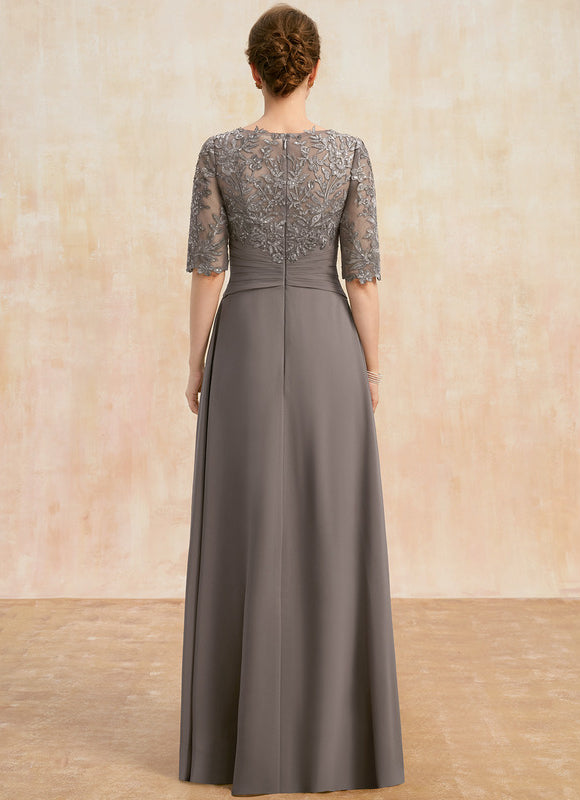 Robe Trapèze Gris Élégant - gallery 5