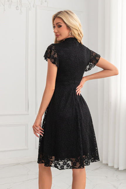 Robe Trapeze En Dentelle - gallery 2