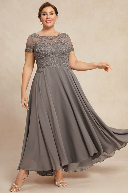 Robe Trapèze Voile Dargent Éthéré - gallery 5