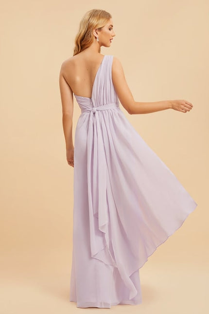 Robe Trapèze Asymétrique Beige - gallery 8