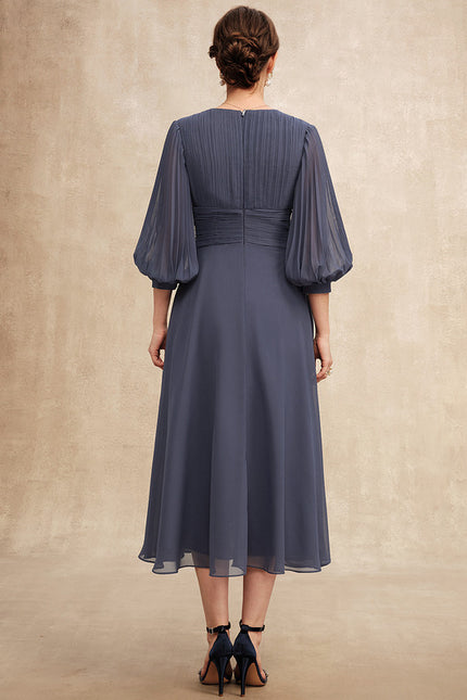 Robe Trapèze Chiffon Élégante - gallery 5