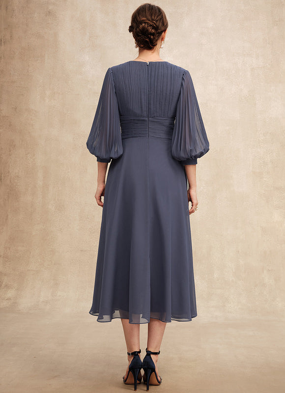 Robe Trapèze Chiffon Élégante - gallery 5