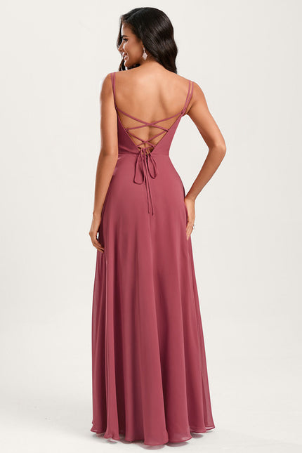 Robe Trapèze Mousseline Fendue - gallery 5