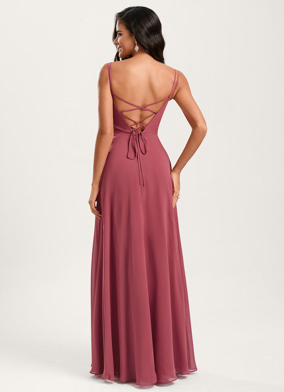 Robe Trapèze Mousseline Fendue - gallery 5