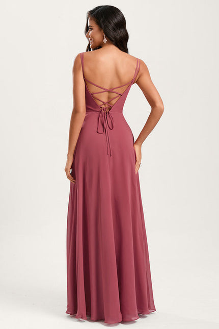 Robe Trapèze Mousseline Fendue - gallery 5