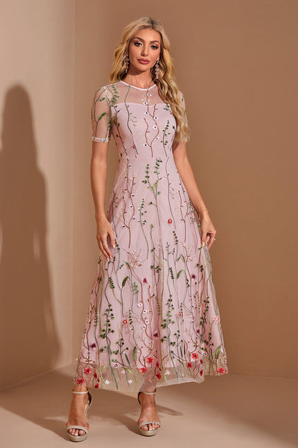 Robe Trapèze Étreinte Florale - gallery 5