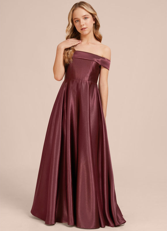 Robe Trapèze Satin Prune Chic