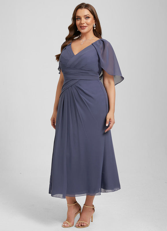 Robe Trapèze Florale Marine - gallery 8
