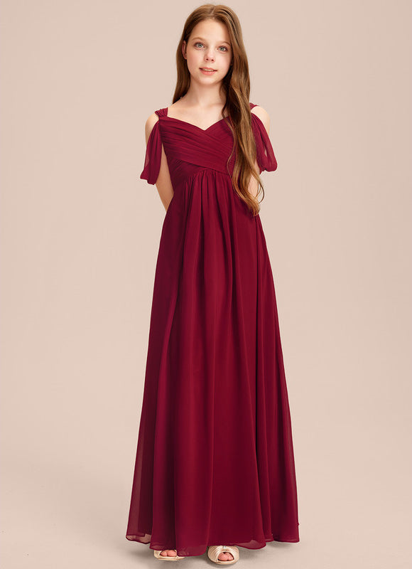Robe Trapèze Rouge Velours Flottant - gallery 1