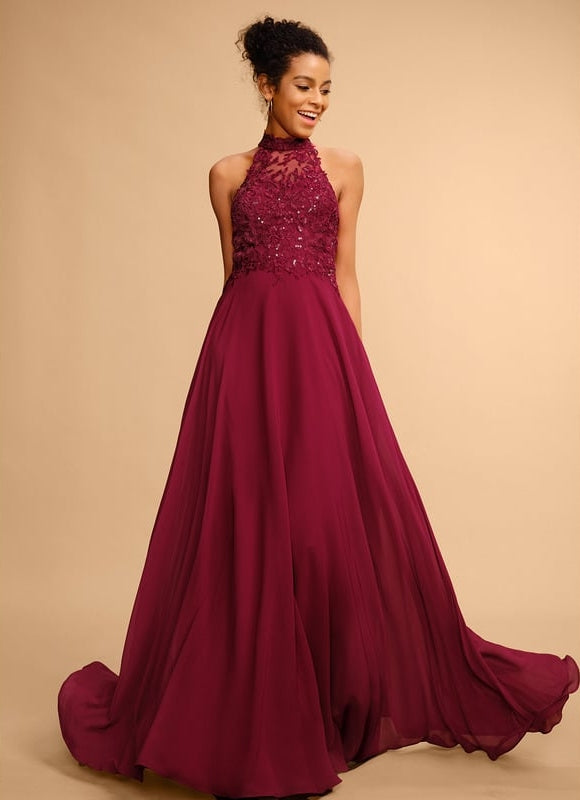 Robe Trapèze Rouge Éblouissant - gallery 3