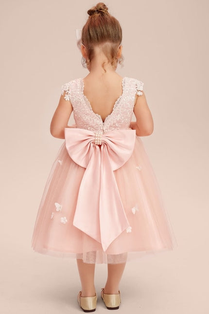 Robe Trapèze Fleurie Pêche - gallery 7