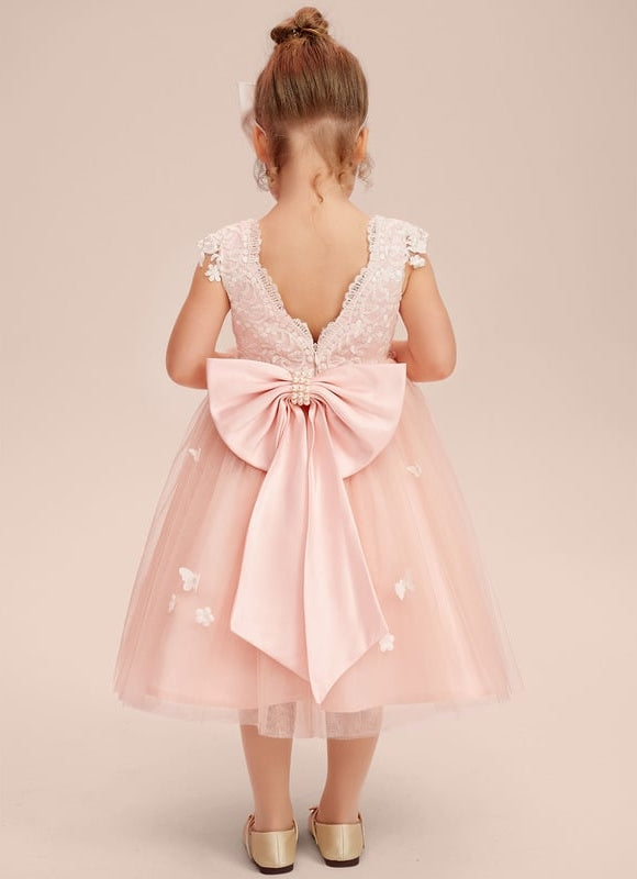 Robe Trapèze Fleurie Pêche - gallery 7