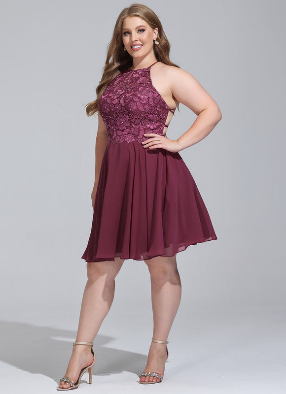 Robe Trapèze Violet Éclat - gallery 5