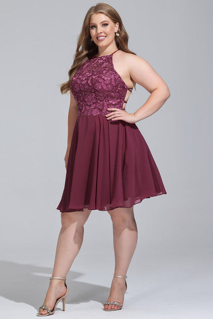 Robe Trapèze Violet Éclat - gallery 5