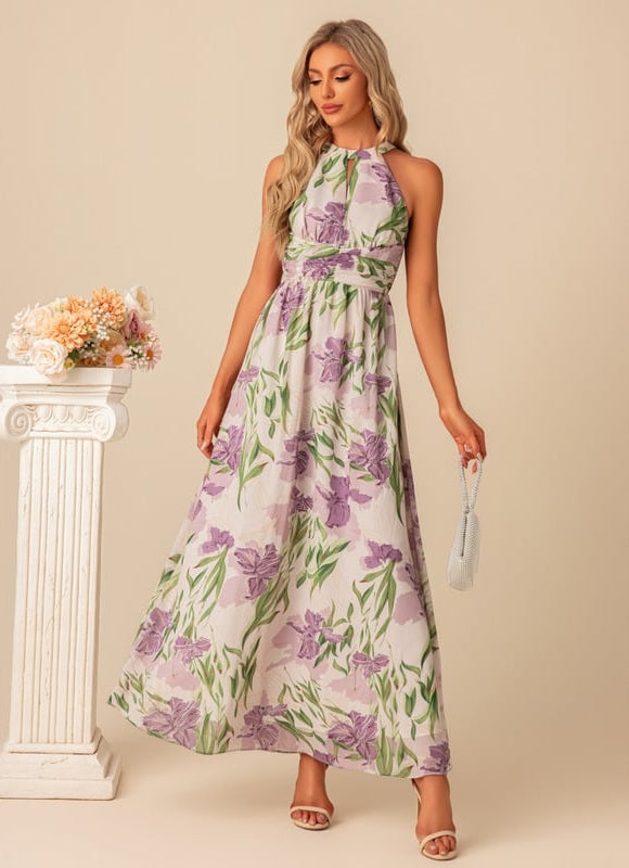 Robe Trapèze Fleurie Élégante - gallery 4