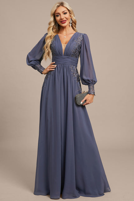 Robe Trapèze Lueur Azurienne - gallery 2