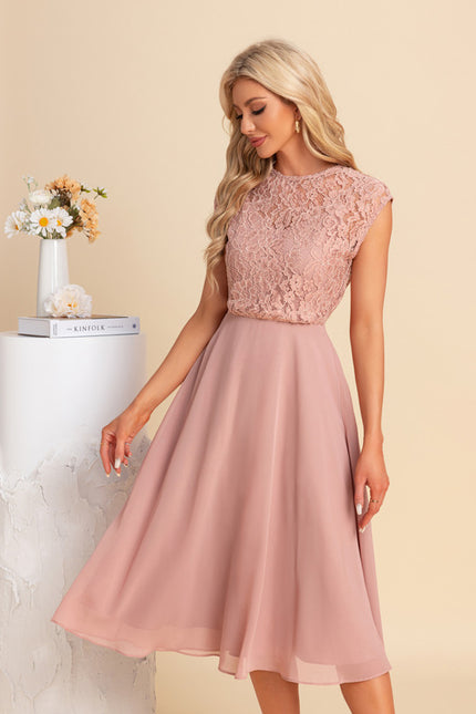Robe Trapèze Violet Éthéré - gallery 4