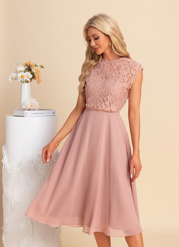 Robe Trapèze Violet Éthéré - gallery 4