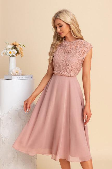 Robe Trapèze Violet Éthéré - gallery 4