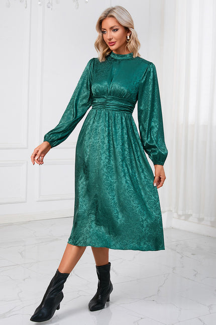 Robe Trapèze Émeraude Légère - gallery 2