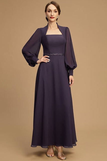 Robe Trapèze Élégance Améthyste - gallery 1