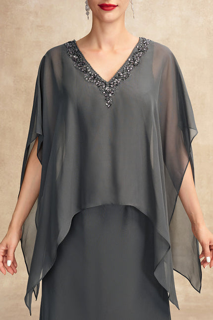 Robe Trapèze Chic Voile Sombre - gallery 3