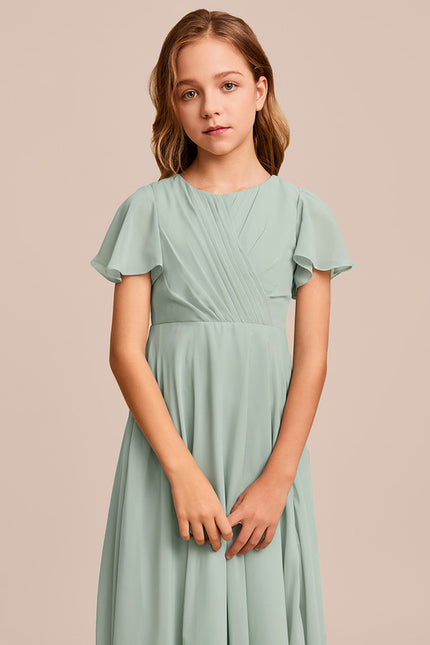 Robe Trapèze Bleu Doux Éclat - gallery 4