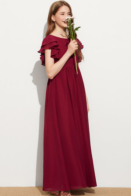 Robe Trapèze Bordeaux Flottante - gallery 2