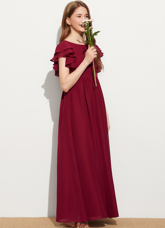 Robe Trapèze Bordeaux Flottante - gallery 2