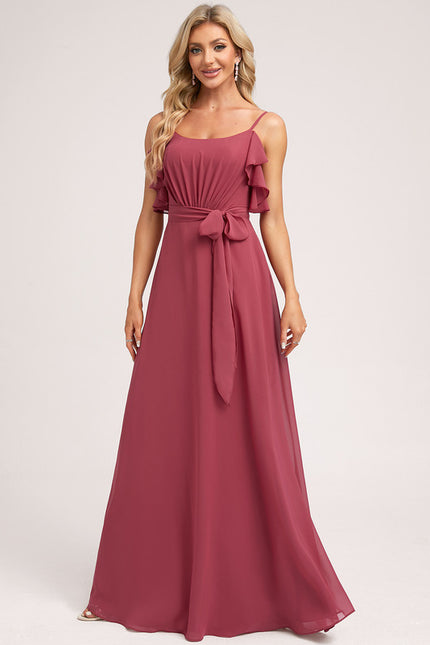 Robe Trapèze Mousseline Fendue - gallery 1