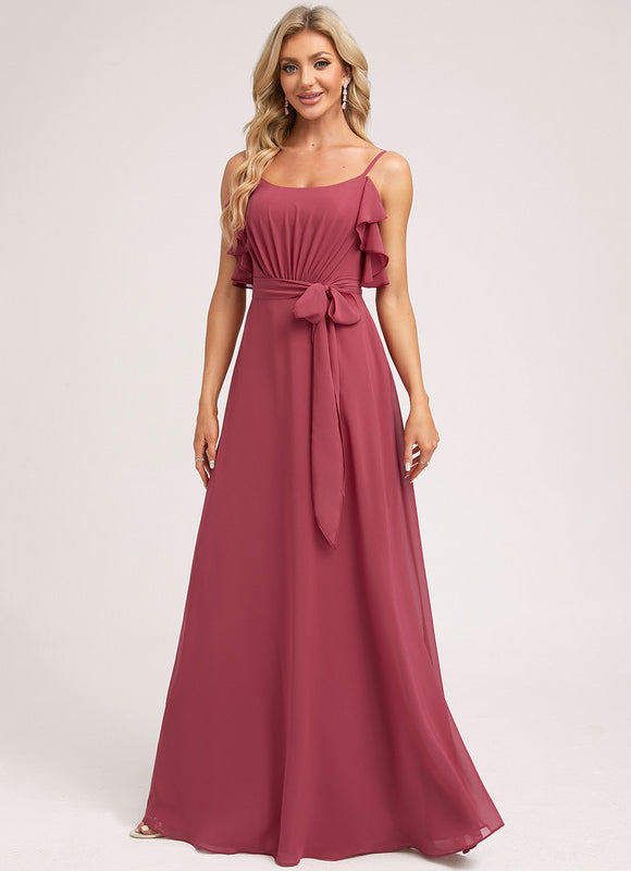 Robe Trapèze Mousseline Fendue - gallery 1