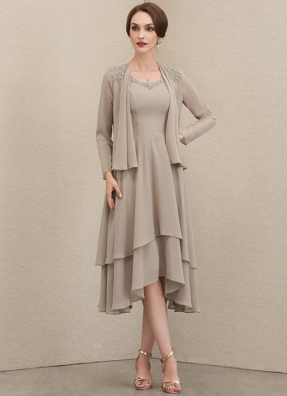 Robe Trapèze Élégance Acajou - gallery 1