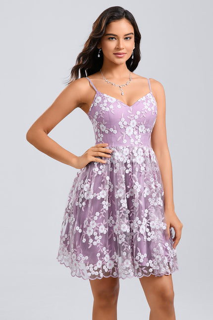 Robe Trapèze Lavande Éthérée - gallery 6