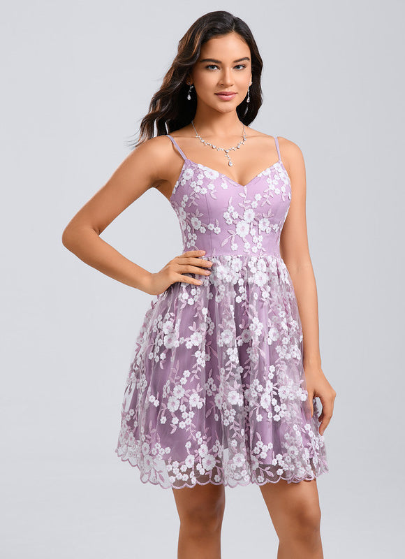 Robe Trapèze Lavande Éthérée - gallery 6