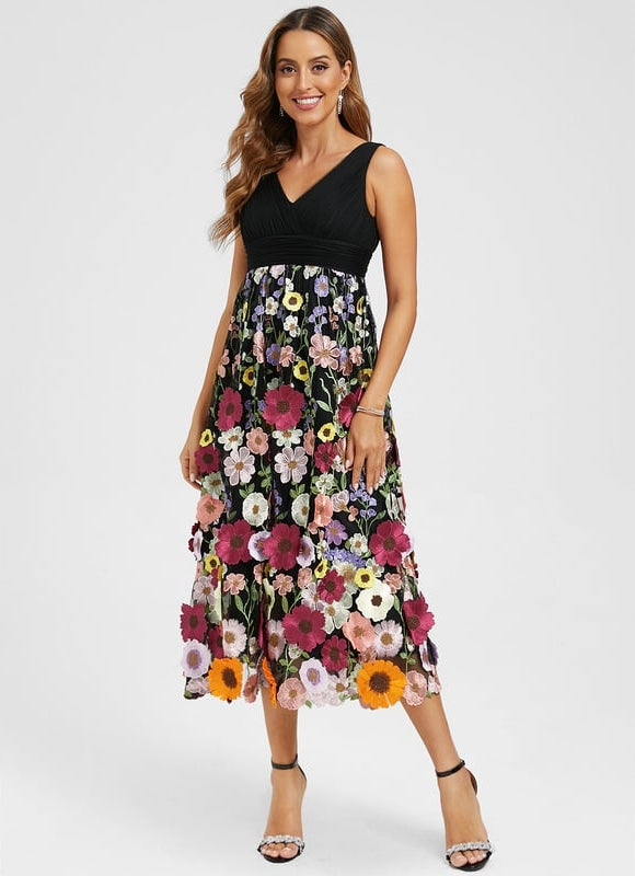 Robe Trapèze Éclat Multicolore