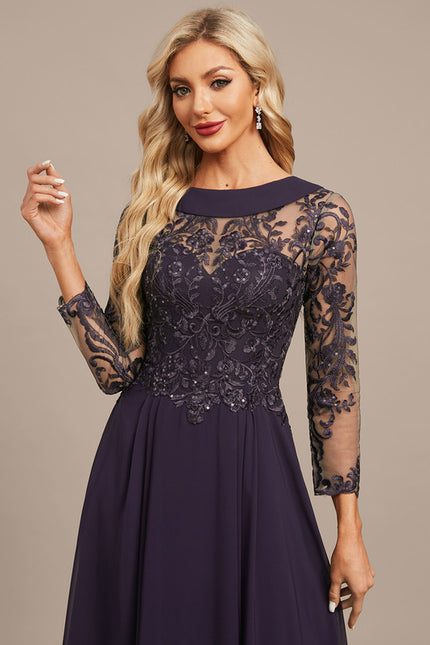 Robe Trapèze Satin Prunelle - gallery 1