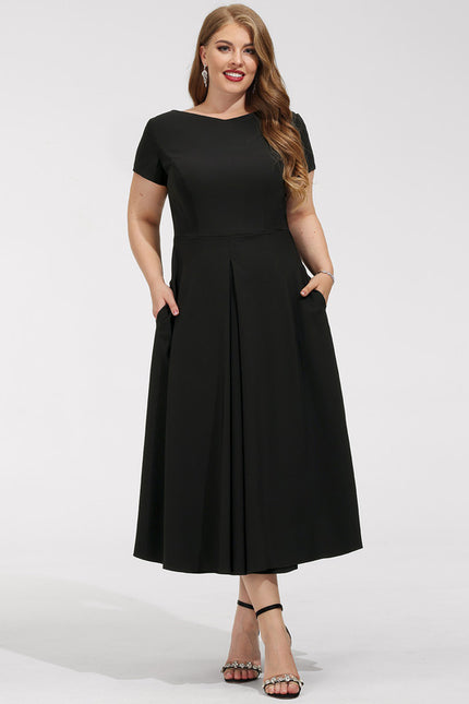 Robe Trapèze Noir Sophistiqué - gallery 7