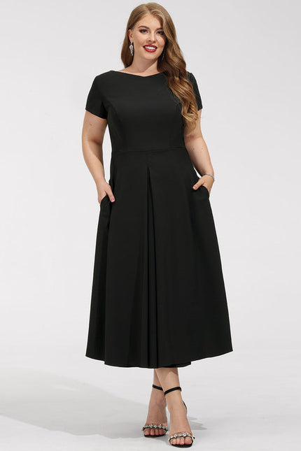 Robe Trapèze Noir Sophistiqué - gallery 7
