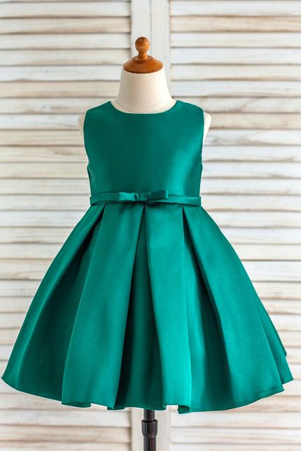 Robe Trapèze Satin Vert Poudré - gallery 4
