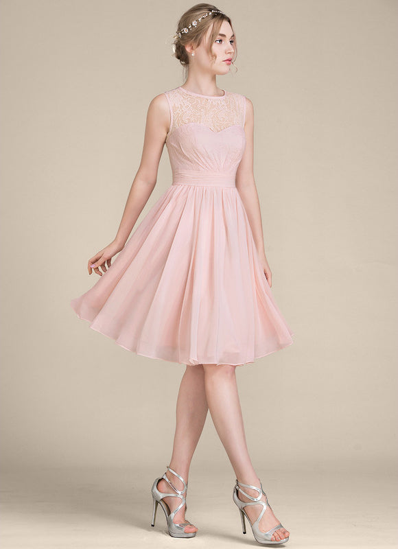Robe Trapèze Éclat De Rose Poudrée