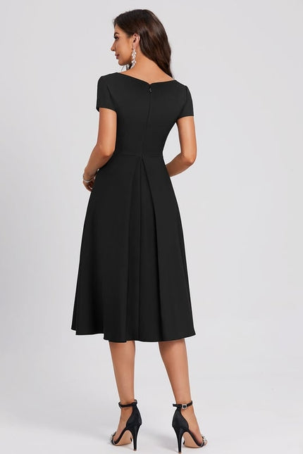 Robe Trapèze Noir Sophistiqué - gallery 5