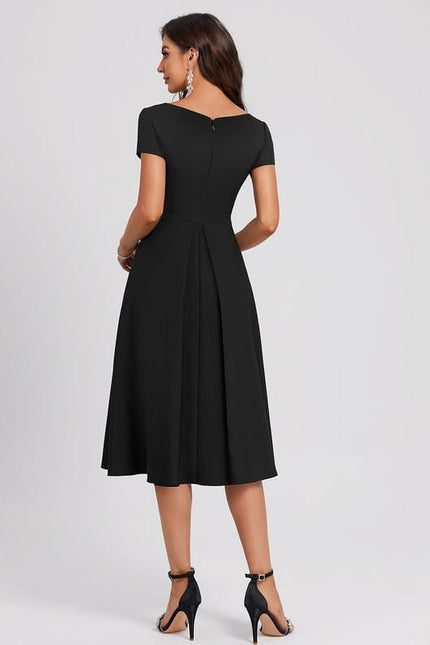 Robe Trapèze Noir Sophistiqué - gallery 5
