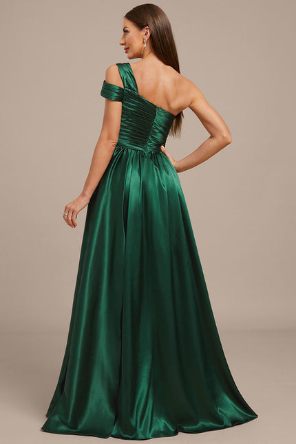 Robe Trapèze Éclat Satiné Vert - gallery 6