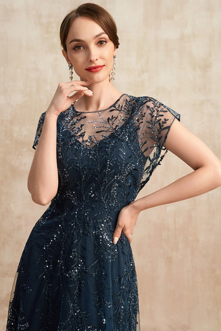 Robe Trapèze Éclat Bleu Nuit - gallery 7