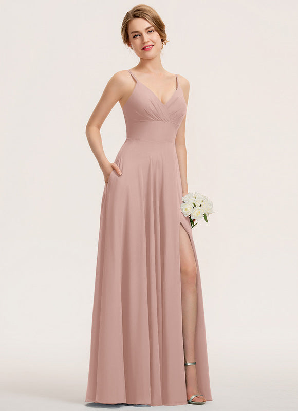 Robe Trapèze Bleu Élégant Longue - gallery 1