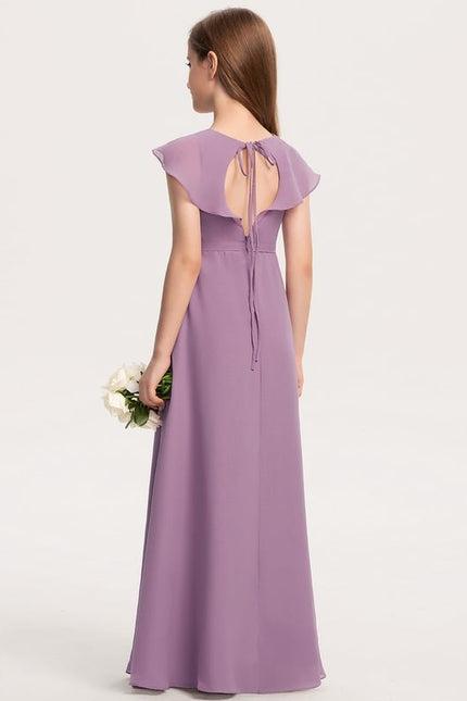 Robe Trapèze Lilas Flottant - gallery 4