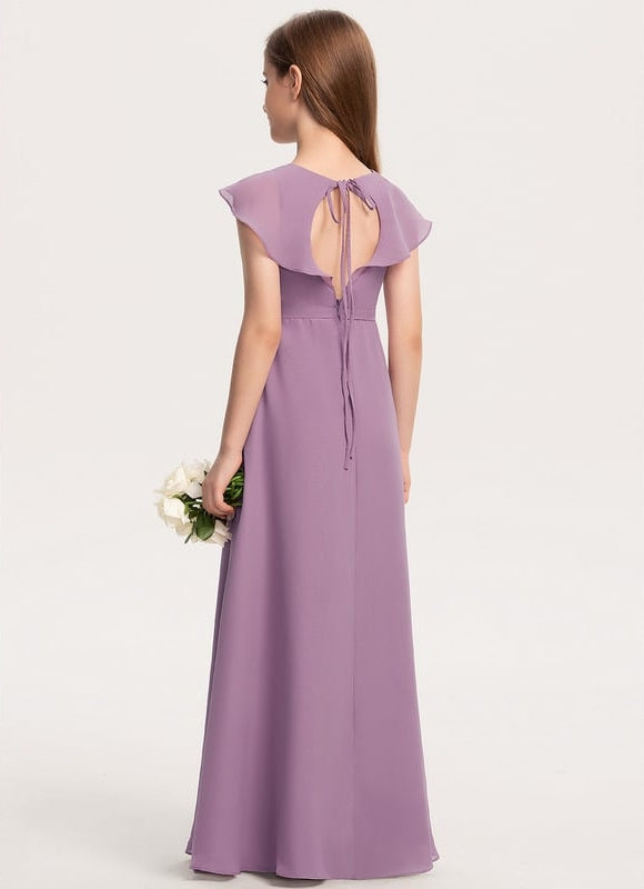 Robe Trapèze Lilas Flottant - gallery 4