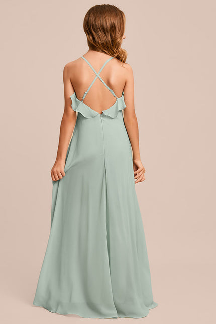 Robe Trapèze Vert Doux Éclat - gallery 3