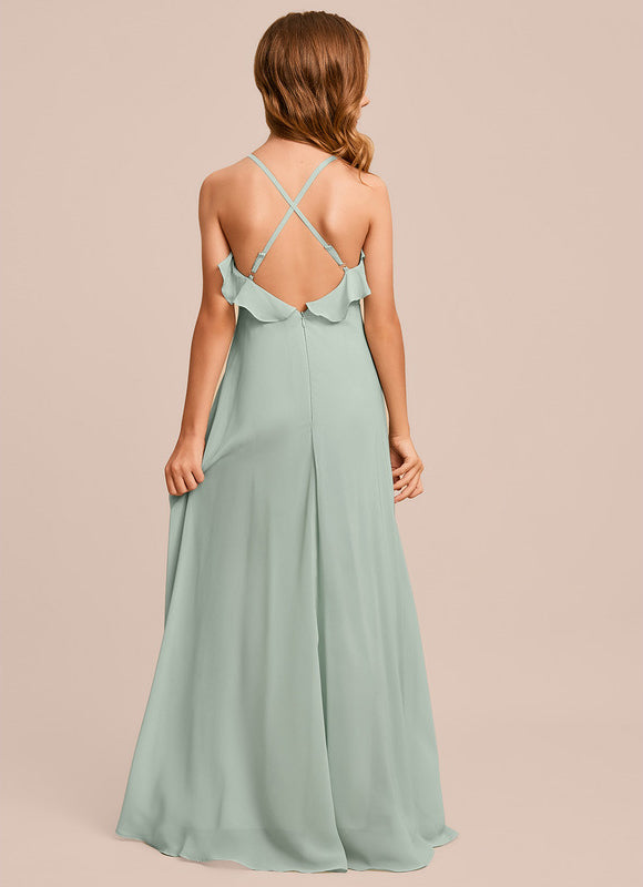 Robe Trapèze Vert Doux Éclat - gallery 3